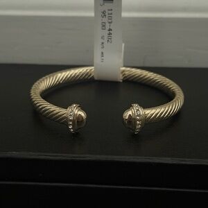 NWT Landau Gold Bracelet with Rhinestone Ends